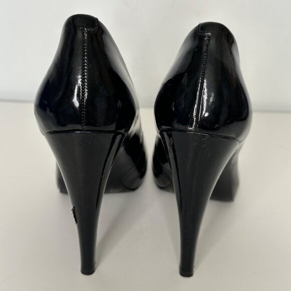 BCBG Paris Black Patent Leather High Heel Pumps size 8.5 4” heels stiletto - Picture 8 of 15